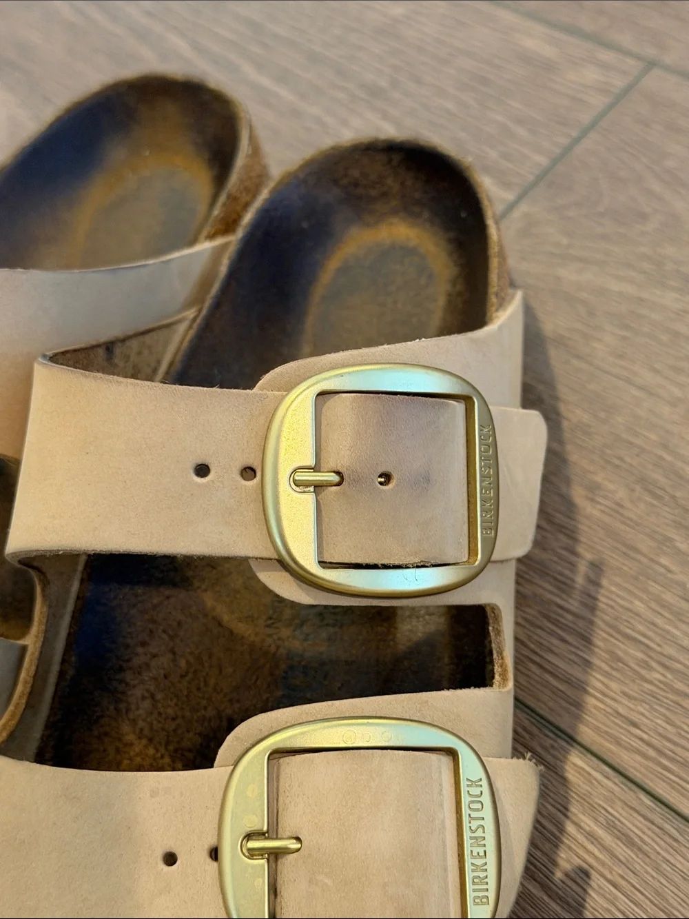 Birkenstock Arizona Big Buckle Slide Sandals size 39 8-8.5 Sandcastle